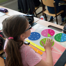 Load image into Gallery viewer, Magnetic Tiles &amp; Circles Fraction Set, 156pcs, 12 Color Coded, Counting &amp; Math Toys