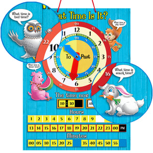 Tell Time Magnetic Teaching Clock for Kids