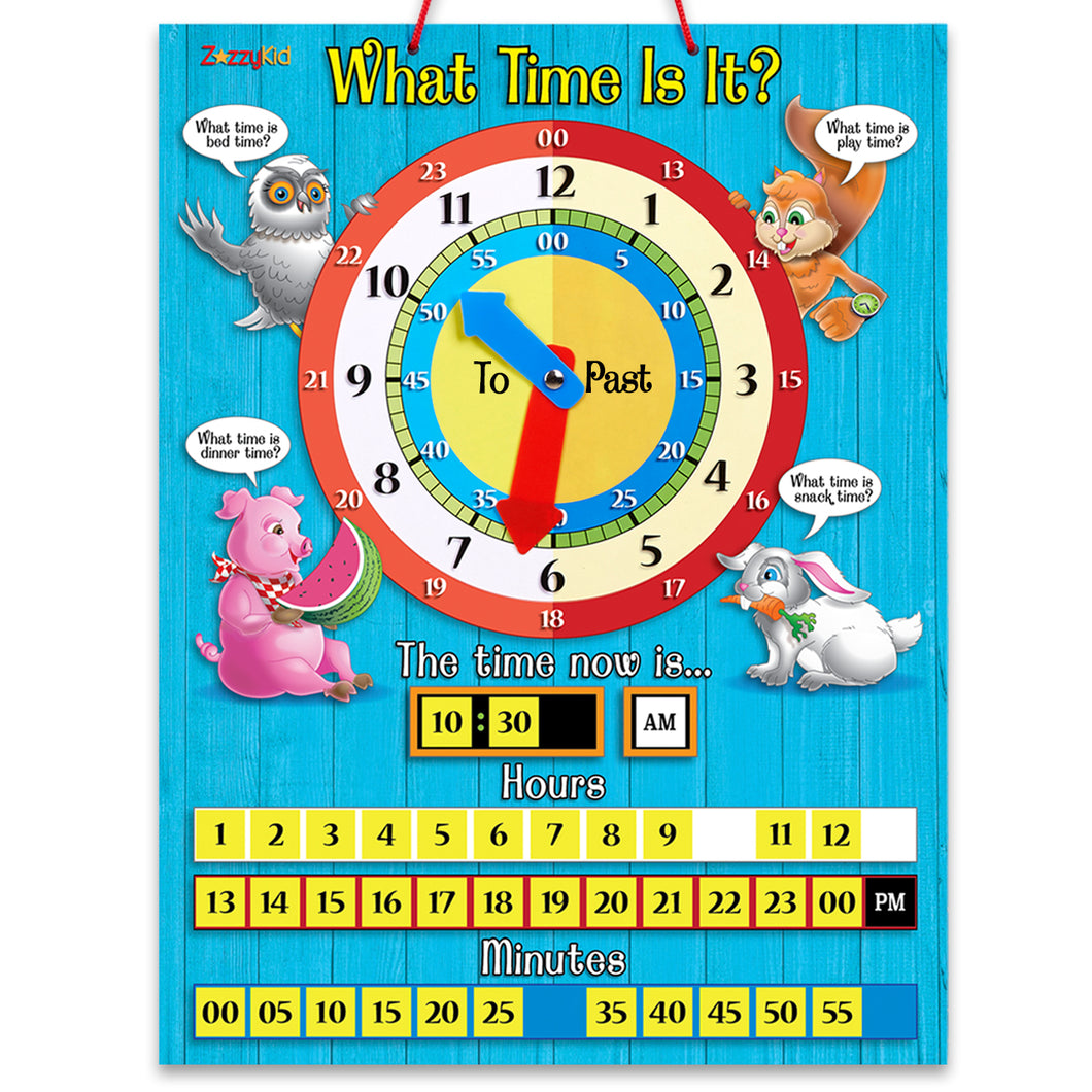 Tell Time Magnetic Teaching Clock for Kids