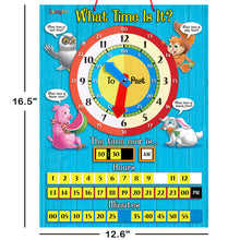 Load image into Gallery viewer, Tell Time Magnetic Teaching Clock for Kids