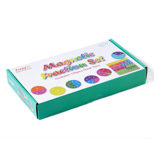 Magnetic Tiles & Circles Fraction Set, 156pcs, 12 Color Coded, Counting & Math Toys