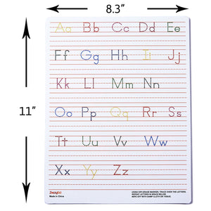 ZazzyKid Handwriting Practice Letter Tracing Board - 1 Board + 1 Pen